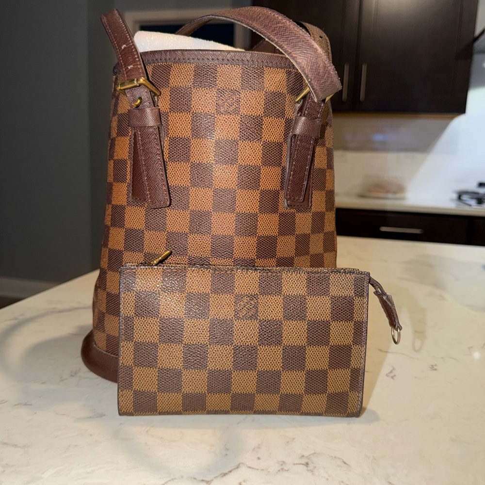 Brown Checkered Tote Bag - Picture 7 of 9
